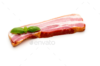 Pieces of raw pork lard isolated on white background. / Photodune, Misc