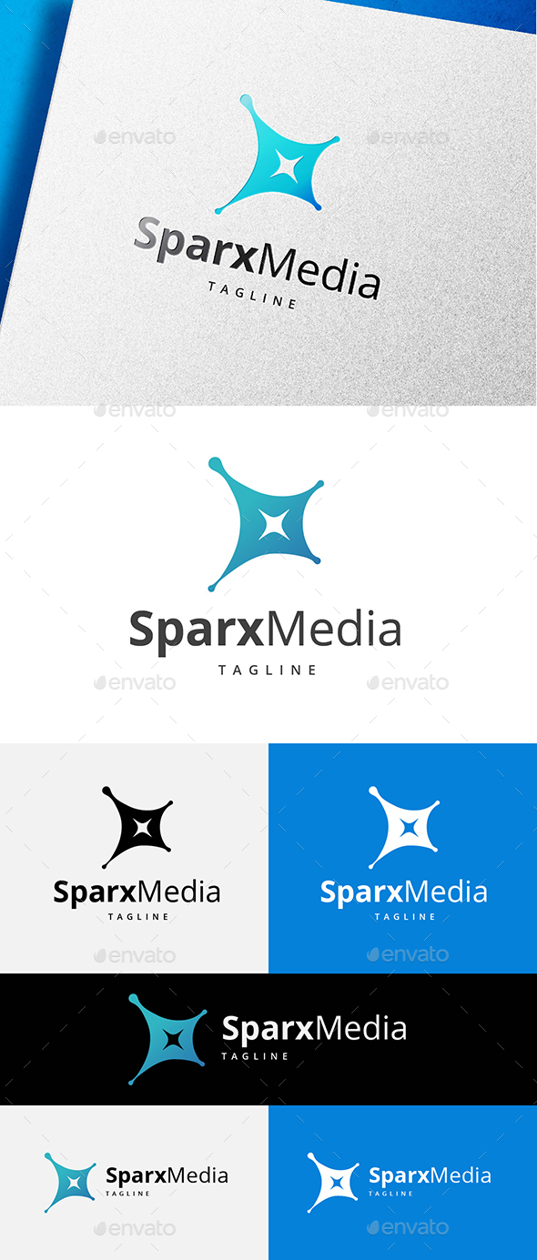 Sparx Media Logo Template