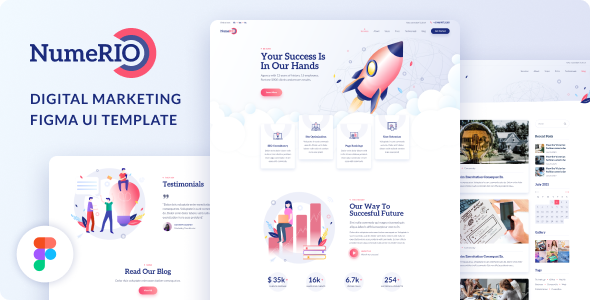 Numerio – Digital Marketing Figma UI Template – 0 Sold!