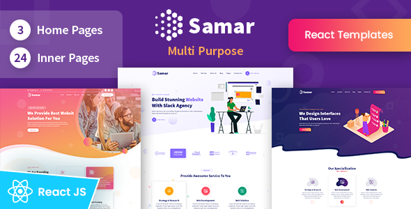 Samar | Creative Agency React  NextJs Template