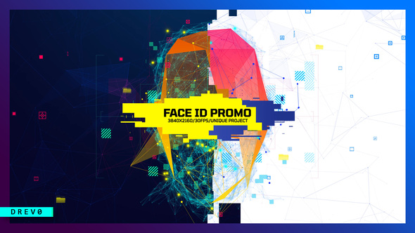 Face ID Promo/ Technology/ Sci-fi/ Hi Tech/ Сamera/ Surveillance/ Security/ Guard/ Protection/ Scan