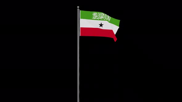 Somaliland Flag Pole Loops With Alpha