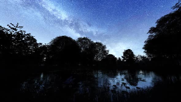 Milky Way Above River