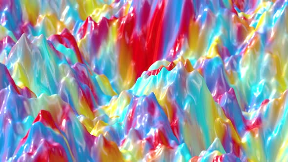 Abstract Colorful Gradient Wave Displacement