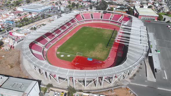 Football Stadium La Portada, Club Deportes La Serena (Chile, aerial view)