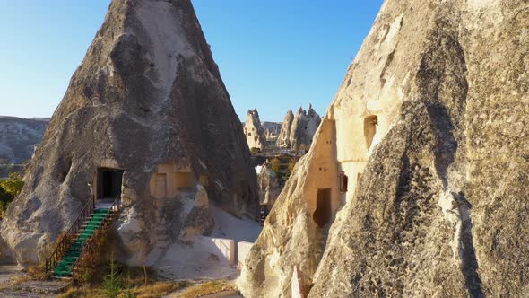 Cave Dwellings at Goreme, Cappadocia, Turkey.