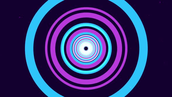 Beautiful Multicolored Circle Tunnel Background