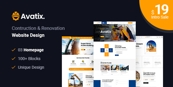 Avatix - Construction and Renovation HTML Template