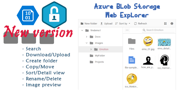 The new Azure Blob Storage Web Explorer UI with Azure AD Authentication