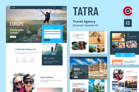 Tatra - Travel Agency Elementor Template Kit