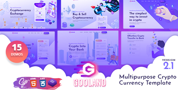 Gooland - Multipurpose Crypto Currency HTML Template