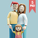 CEMARA - 3D character family illustrations - GraphicRiver Item for Sale