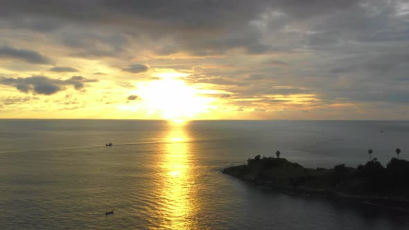 Golden Sky Over Phromthep Cape Viewpoint