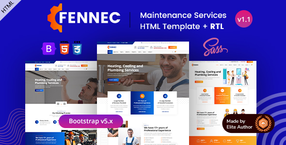 Fennec - Repair & Maintenance Services HTML Template