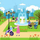 20 City Park Illustration - GraphicRiver Item for Sale