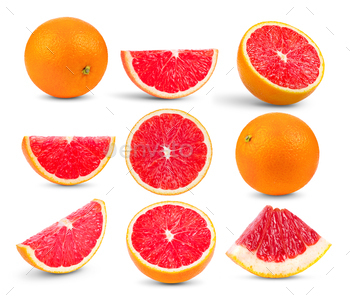 pink grapefruit citrus fruit isolated on white background / Photodune, Misc