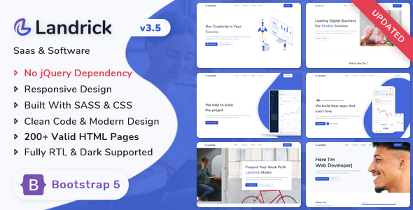 Landrick - Saas & Software Bootstrap 5 Landing Page Template