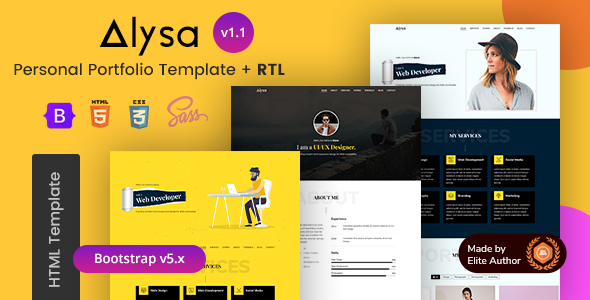 Alysa - Personal Portfolio & Resume HTML Template