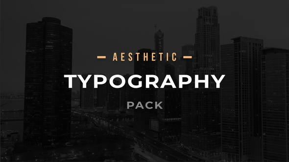 Aesthetic Typography Pack - After-Effects Template