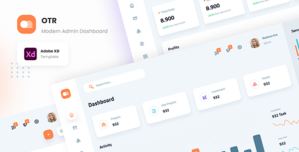 OTR - Clean Admin Dashboard XD Template