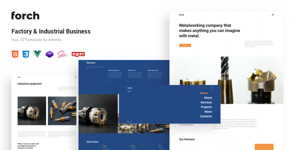 Forch - Factory & Industrial Business Vue JS Template