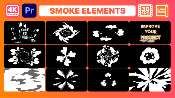 Smoke Elements And Titles | Premiere Pro MOGRT