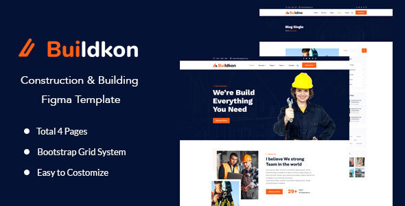 Buildkon - Construction & Building Figma Template