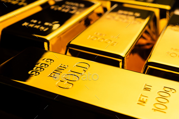Close up of gold bars. financial concept / Photodune, Misc