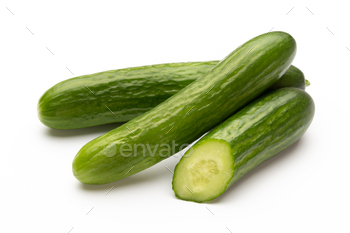 Fresh cucumber on white background. / Photodune, Misc