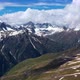 Flight above snowcapped mountains near Elbrus - VideoHive Item for Sale