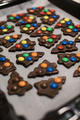 Homemade christmas cookies. Gingerbread in Christmas tree shape. - PhotoDune Item for Sale