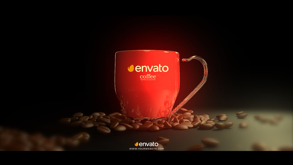 3D Coffee Cup Mockup Logo