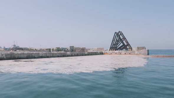 Aerial Shot Of Mucilage At Sea