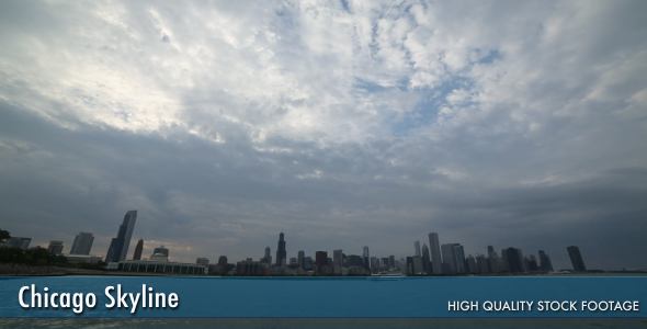 Chicago Skyline Time Lapse (2 colors)