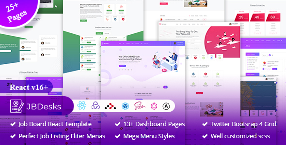 JBDesks - React Job board Template