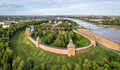 Aerial view of Veliky Novgorod kremlin at dusk - PhotoDune Item for Sale