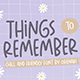 Things To Remember - GraphicRiver Item for Sale