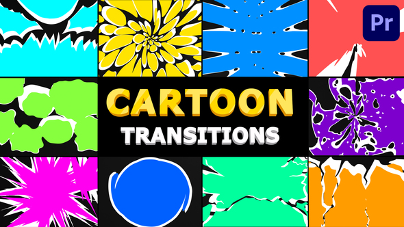 Cartoon Transitions | Premiere Pro MOGRT
