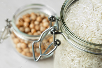 Beans assortment on white stone table, close up / Photodune, Misc