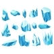 Collection of Cartoon Ice Crystals - GraphicRiver Item for Sale