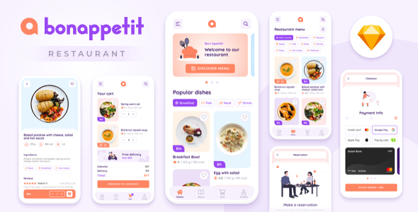 Bon Appetit – Restaurant App Template