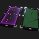 Pool Table with Neon Balls - PBR - Low Poly - 3DOcean Item for Sale