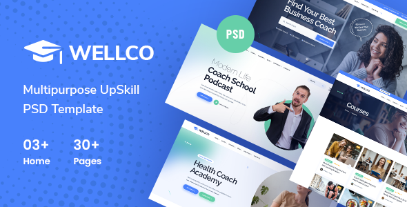 Wellco - Coaching & Speaker PSD Template