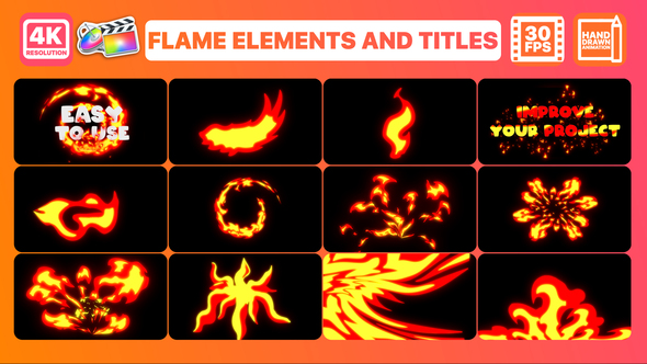 Flame Elements And Titles | FCPX alt