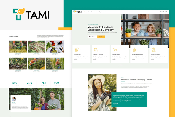 Tami - Landscape & Gardening Elementor Template Kit