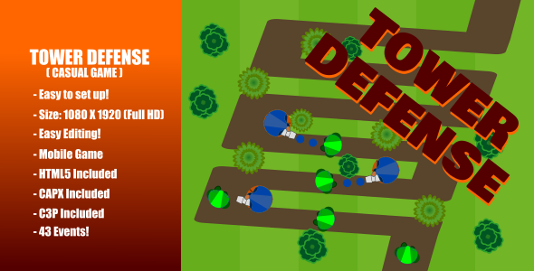 Tower Defense | Construct 2 (capx) | Construct 3 (c3p)