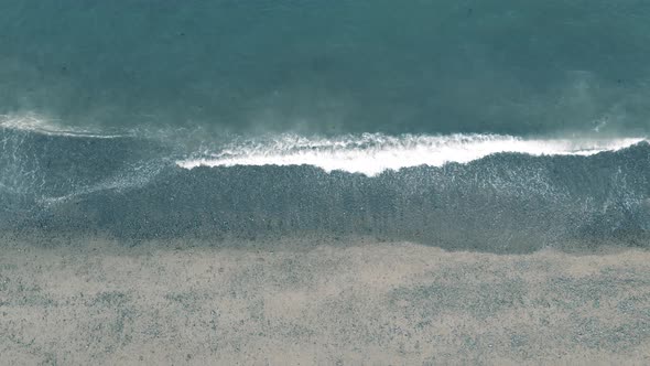 Captivating pebble beach Bray town Ireland aerial