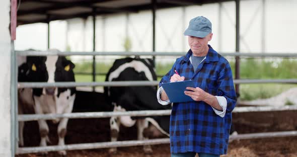 Farmer Working on Livestock Farm