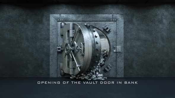 Opening Of The Vault Door In Bank alt