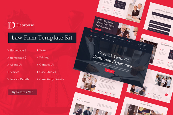 Deprouse - Law Firm & Lawyer Elementor Template Kit